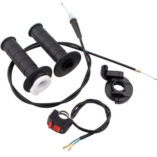 Twist Throttle Accelerator Handle Grips and Cable Set for 7/8" Pit Bike ATV Quad - Picture 8 of 9