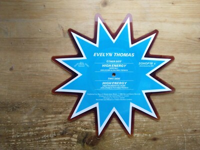 Evelyn Thomas High Energy Very Good STAR SHAPED Vinyl PICTURE DISC SOHOP18