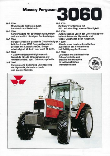 Massey Ferguson MF 3060 Schlepper Prospekt
