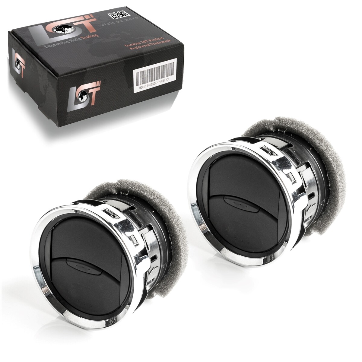 2X Ventilation Nozzle Black Chrome For Ford Fiesta VI 6 Transit Courier B460