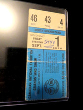 STYX-SEPT 1-1978-C.N.E. GRANDSTAND TORONTO-ORIGINAL TICKET STUB