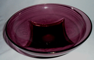 Hazel Atlas Bowl Moroccan Amethyst Colony 11'' Round Bowl Retro VTG FREE SHIP