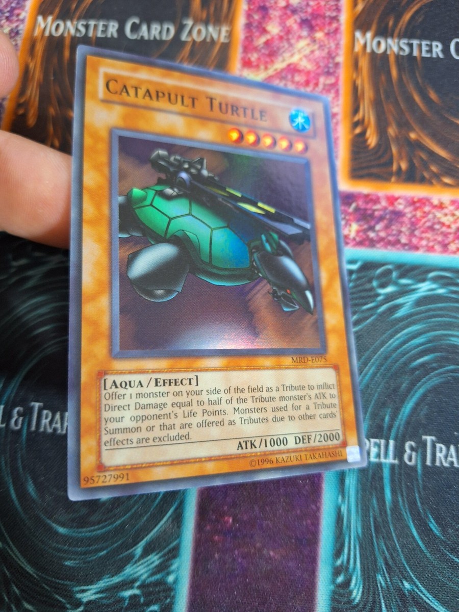 Yu-Gi-Oh! TCG Catapult Turtle MRD-E075 Super Rare Unlimited Near