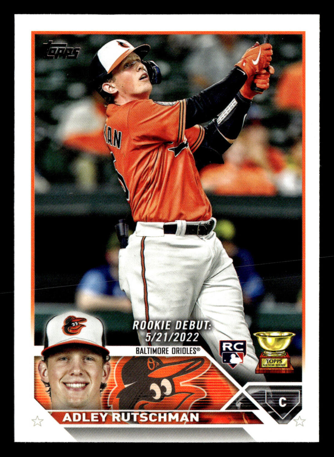 2023 TOPPS UPDATE #US180 ADLEY RUTSCHMAN ROOKIE DEBUT