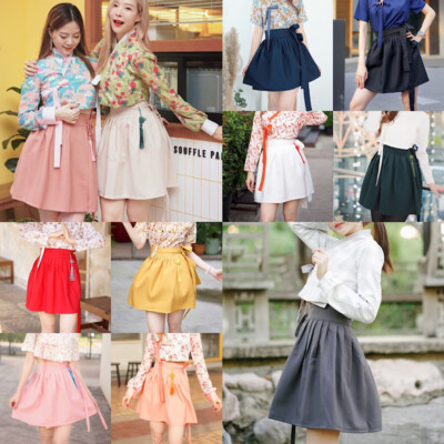 Modern Casual Hanbok Mini Skirt  (Only Skirt) Korean Traditional  Boraunnii | eBay