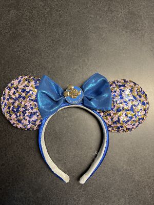 Disney Parks Annual Passholder Exclusive Ears Headband Blue 