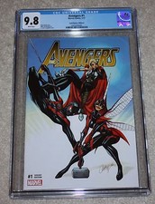 AVENGERS 1 CGC 9.8 J SCOTT CAMPBELL GOLD MILES MORALES 1000 PT RUN VARIANT B !!