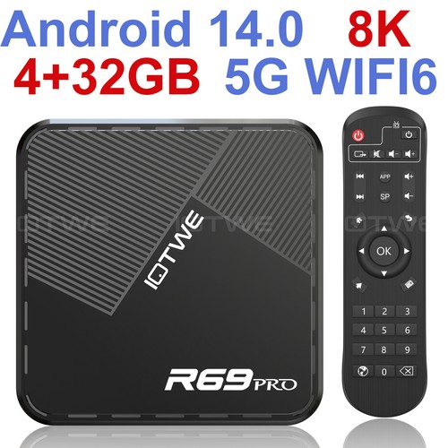 IOTWE Android14 Smart TV BOX 4+128G 1000M 2.4G/5G WIFI6 Media Player Octa Core - Picture 17 of 45