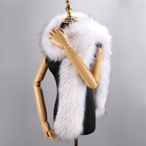 New Women's Warmer Faux Fox Fur Scarf Collar Shawl Stole Neck Scarves Wraps Gift - Picture 10 of 25