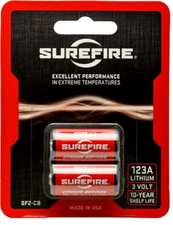 (2 Pack) SureFire 123A SF123A CR123A Lithium 3V 3 VOLT Batteries