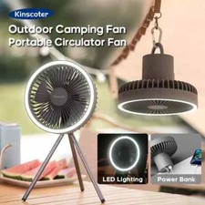 Rechargeable Fan:10000mAh,Portable Circulator,Wireless Ceiling w/ Power Bank&LED