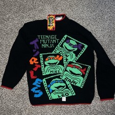 Vintage Teenage Mutant Ninja Turtles Knit Sweater RARE NWT