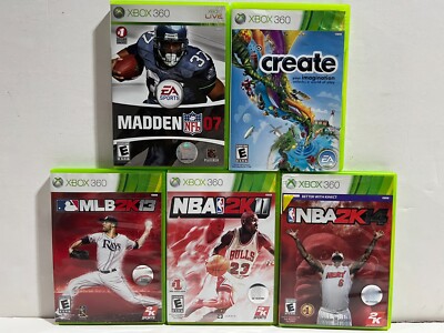 Xbox 360 Rated E Games (NBA, MLB, NFL Create)