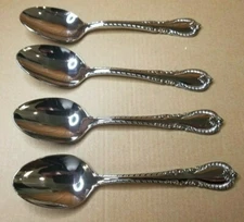 (4) Four Stainless Reed & Barton Select LOUIS PHILIPPE Teaspoons 6 3/8" EXCLNT!!
