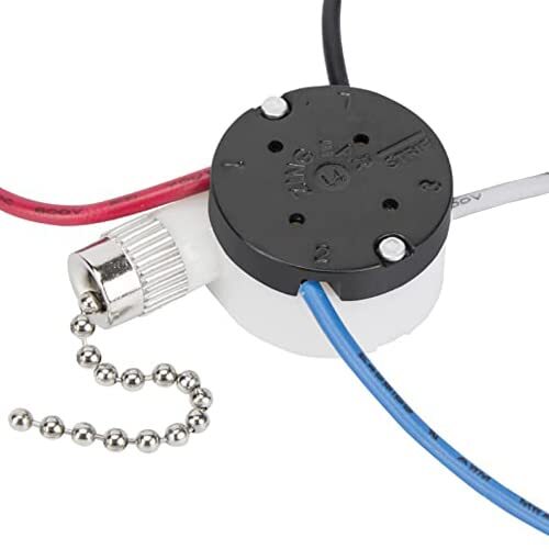 Zing Ear ZE-208s E89885 3-Speed 4-Wire Ceiling Fan Pull Chain Switch Replacement-image