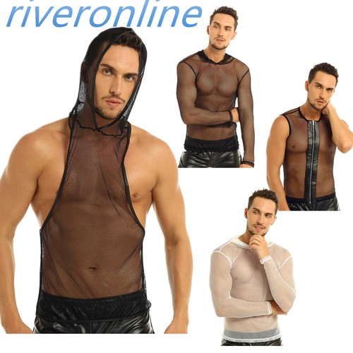 Mesh T-shirt Gym Training Tank Top Mens 