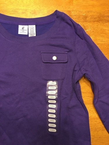 Caribbean Joe Women's Purple Long Sleeve Lightweight Sweatshirt - Size: Small - Picture 6 of 12