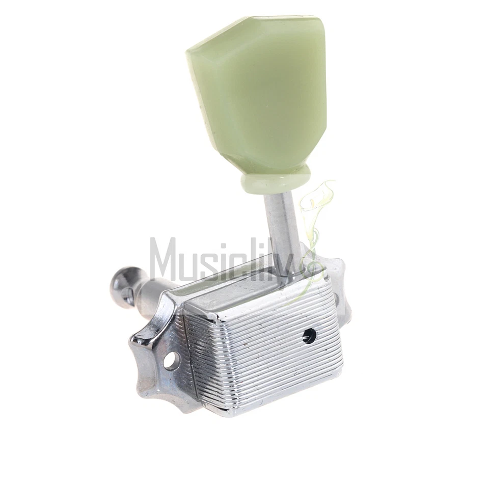 Musiclily Pro Chrome 3L3R Machine Heads Tuning Pegs Tuner For LP Epiphone Guitar - Image 3 of 4