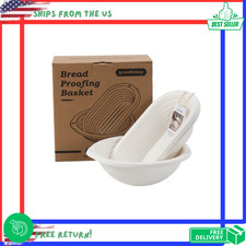 Pulp Round Sourdough Bannetons Bread Proofing Basket Set 2 1Round  1Oval Baking