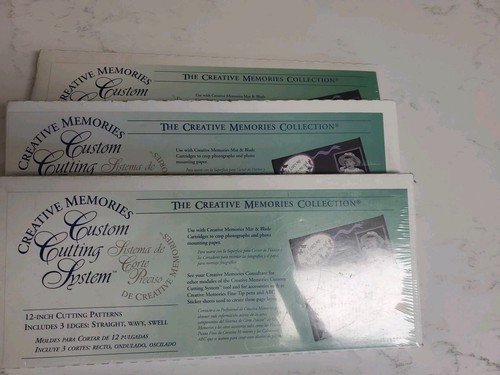 Creative Memories Custom Cutting System 12" Wavy Swell Straight Lot Of 3 NIB