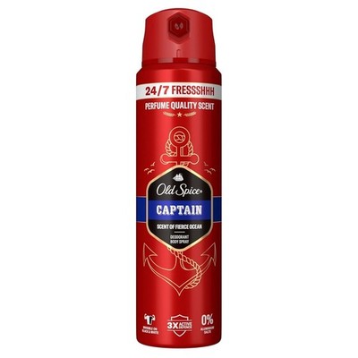 Old Spice Captain Deospray Männer Duftschutz ohne Aluminium 150 ml langanhaltend