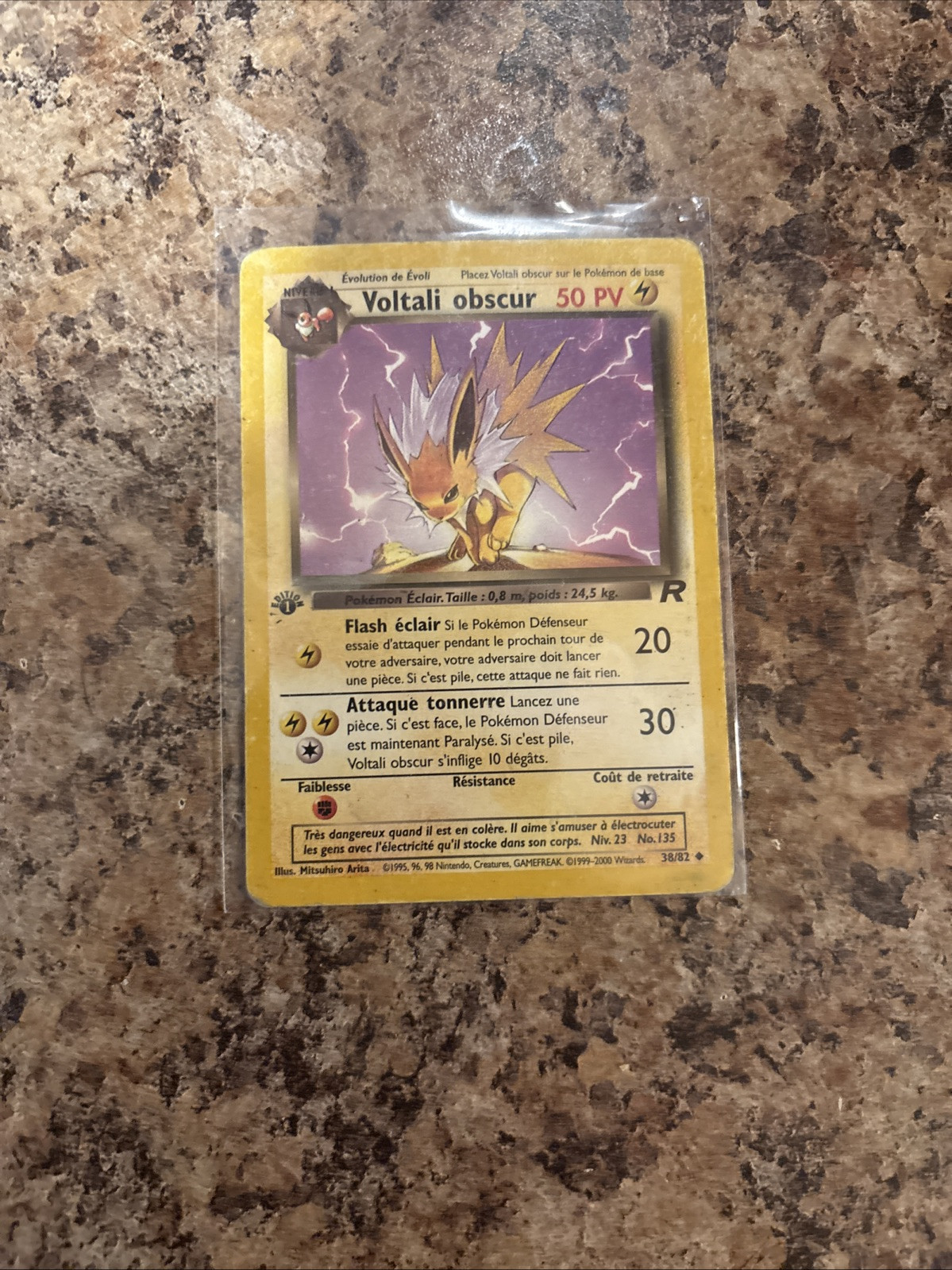 1st Edition Dark Jolteon Vintage 38/82 Team Rocket Pokemon Card NM/M