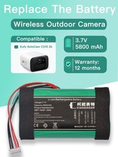 3.7v 5800mah Battery for Eufy 2K C210 SoloCam TB210 Video Doorbell 2k
