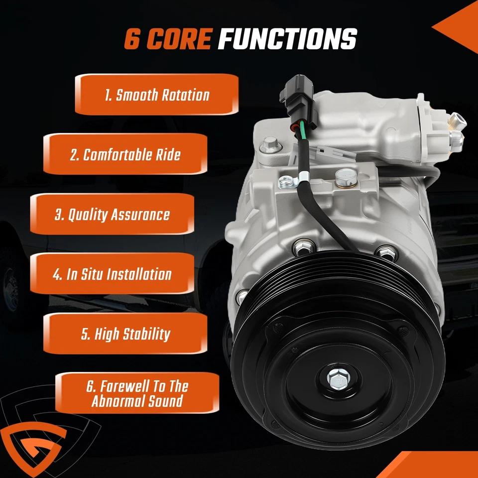 Compresor de aire acondicionado y embrague de aire acondicionado para Ford Explorer Flex Taurus Lincoln MKS NUEVO EE. UU. Foto 3 de 4