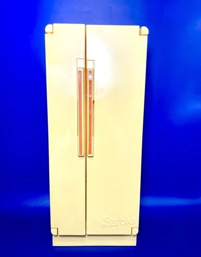 Vintage 1979 Barbie Dream House Refrigerator/Freezer and Food Accessories