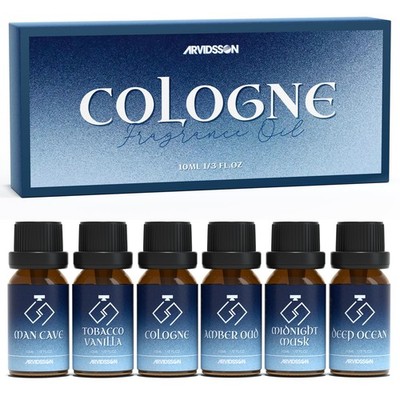 ARVIDSSON Cologne Fragrance Oils Set, Essential Oils for Diffuser | Deep Ocea...