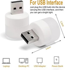 1 PCS Mini USB LED Night Light Warm White Reading Lamp for Laptop Power Bank
