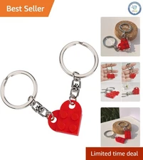 Personalized Brick Heart Keychains - Perfect Gift for Couples & Best Friends