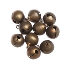 10Pcs Retro Bronze Copper Jingle Bells DIY Handmade Bracelet Necklace Small Bell