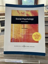Social Psychology 9th Int l Edition Paperback...