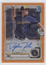 2020 Bowman Chrome Prospect Orange Wave Refractor 15/25 Dylan File Auto ib6