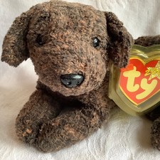 Ty Beanie Baby RARE "Fetcher" Chocolate Labrador PRISTINE Brand New w/Mint Tags