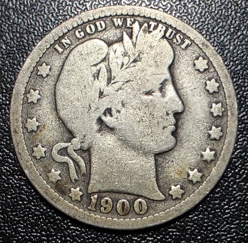 1900 O Barber Silver Quarter #AUCDR
