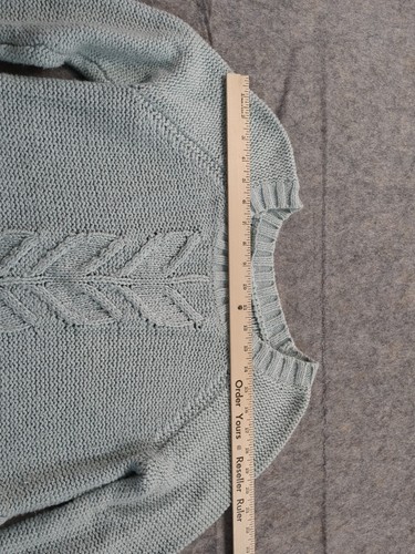 Aerie Gr. M Grobstrick Pullover hellblau abgerundeter unterer Saum - Bild 6 von 11