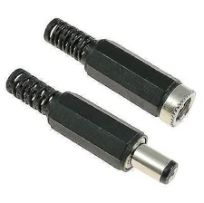 2.5mm x 5.5mm Pair Male + Female DC Power Plug Socket Jack Connector