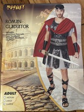Men s Size XL Roman Gladiator Halloween Costume From Spirit NEW missing pieces