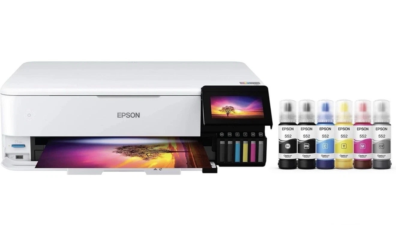 Epson EcoTank Photo ET-8550 Color Inkjet All-In-One Printer - White SEALED