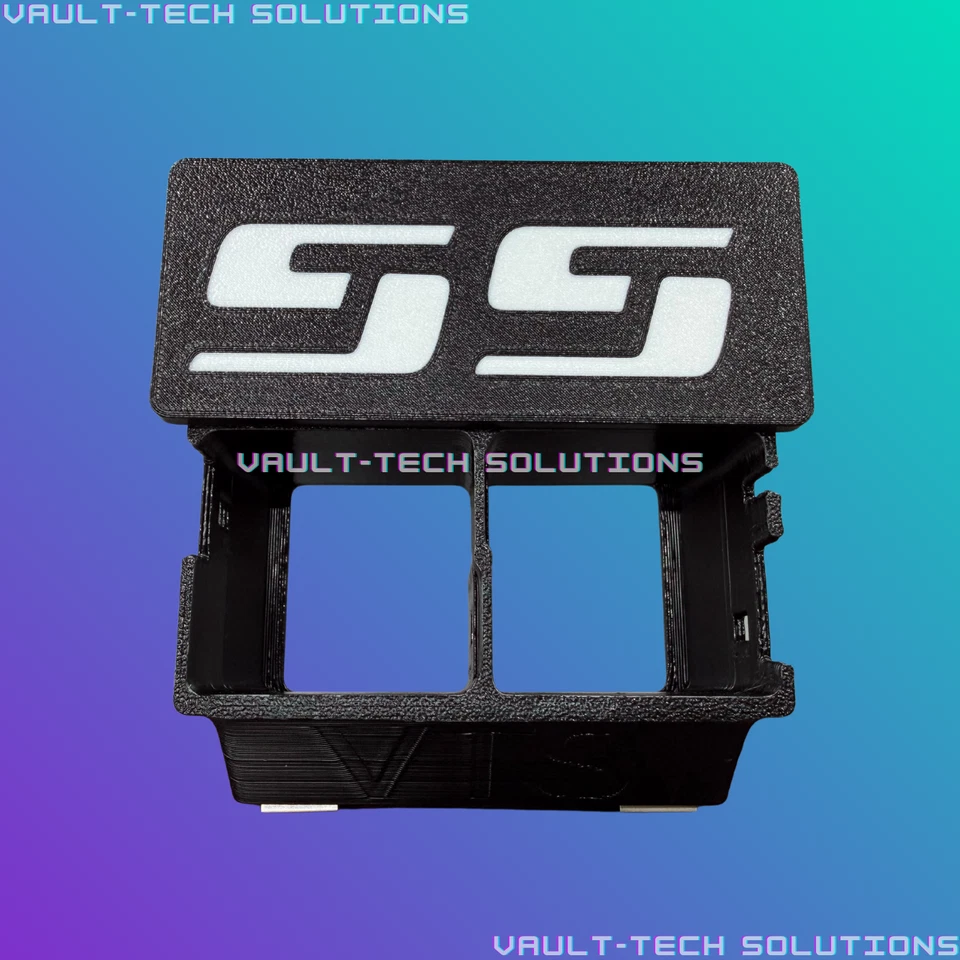 Inserto de tablero Silverado SS 2003-2007 logotipo emblema colores rojo blanco azul verde azulado Foto 2 de 4