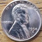 1954 S  Lincoln Wheat One Cent 1c Coin Red BU #AB727