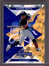 KONNOR GRIFFIN 2025 Panini Crusade Blue #9 Cracked Ice Prizm Pittsburgh Pirates