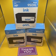 Onn 950XL Ink Cartridge Black LOT OF 3 EXP: 10/2024