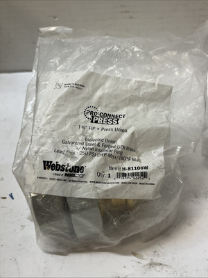 Webstone H-81106W Pro Connect Press 1-1/2  FIP X Press Union