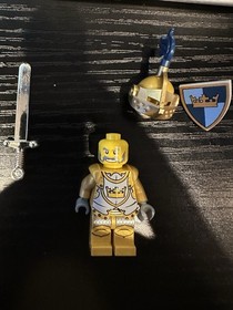 LEGO Castle Gold Crown Knight Minifigure w/ Sword & Shield &ndash; From Set 7079