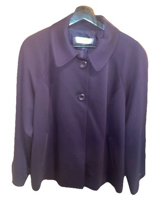 Jasper Wms Jacket Size 18W Two Button Lined Purple Peter Pan Collar Pockets EUC
