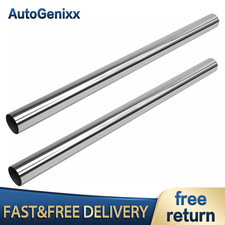 2pc 2.5 Inch Stainless Steel Straight Exhaust Pipe Tube Piping Tubing 4 Inch