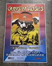 GUNS N ROSES 2001 Plakat Berlin Waldbühne Poster Konzertposter A1 GnR Vintage